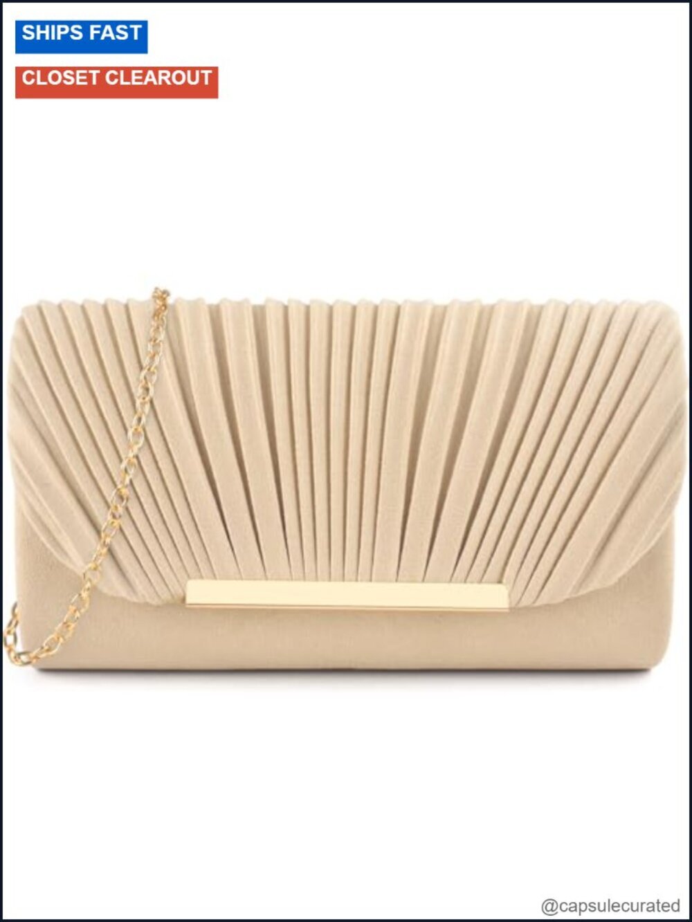 Envelope Clutch Purse with Removable Chain for Wedding Party